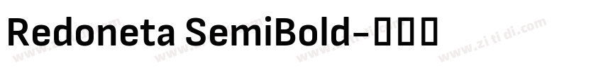 Redoneta SemiBold字体转换